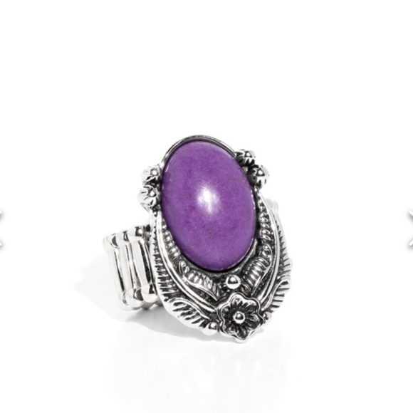 Serrated Style Purple Ring Sz 💍 5-9 - Picture 2 of 3